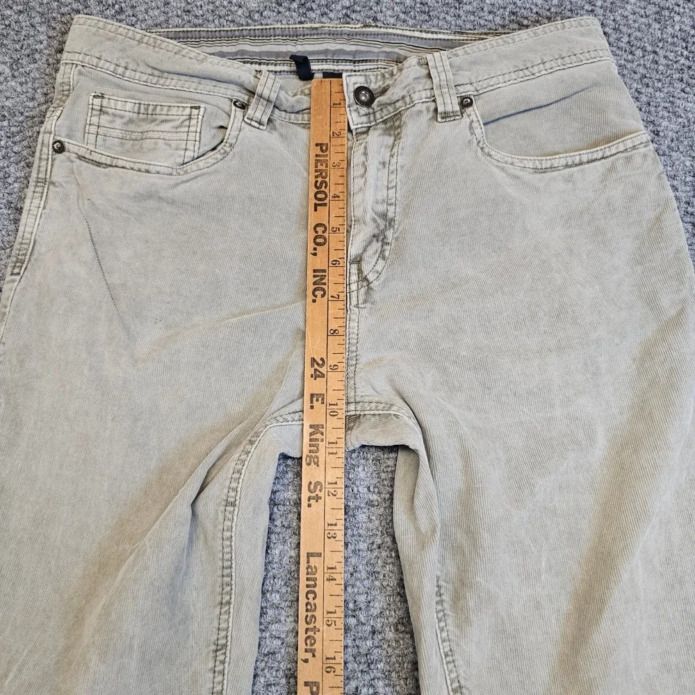 Prana‎ Corduroy Slim Fit Pants Mens 32W x 34L Khaki Casual Outdoor
